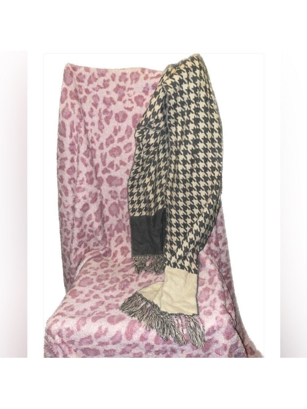 HOUNDSTOOTH Scarf print gray off white CHARMING Charlie